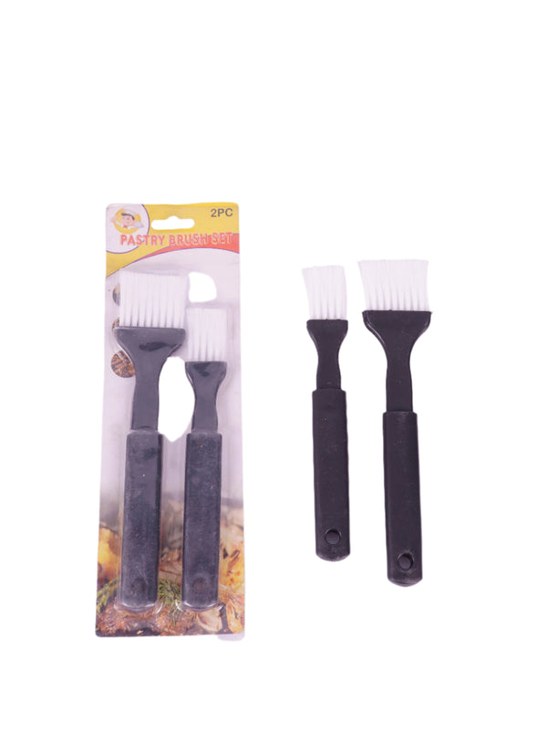 2 PC NYLON INTERIOR CLEANING OR GRILL Black and White BRUSH