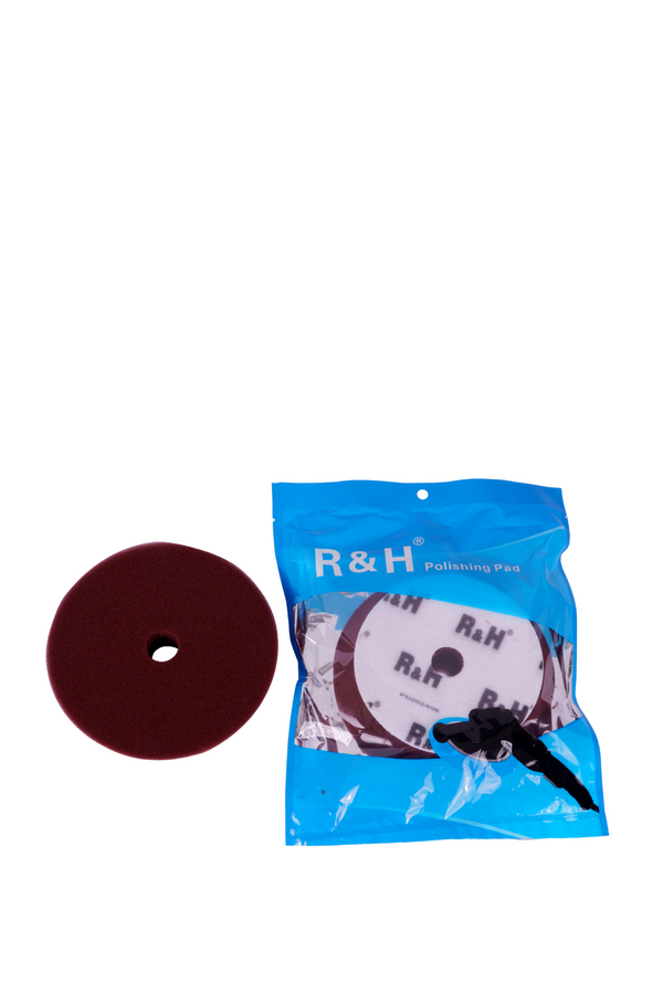 R&H Maroon Cutting Low Pro Foam Grip Pad 5 Inches 125mm