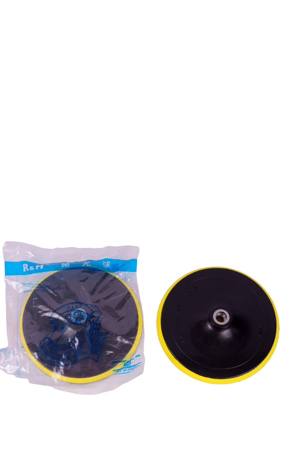 7" Hook & Loop Grip Mount Universal Polisher Buffer Backing Plate Pad, 
M14" Threads - Can Attach Foam Wool Buff Pads - Rotary Polisher Backup Pad - Automotive, Car Detailing