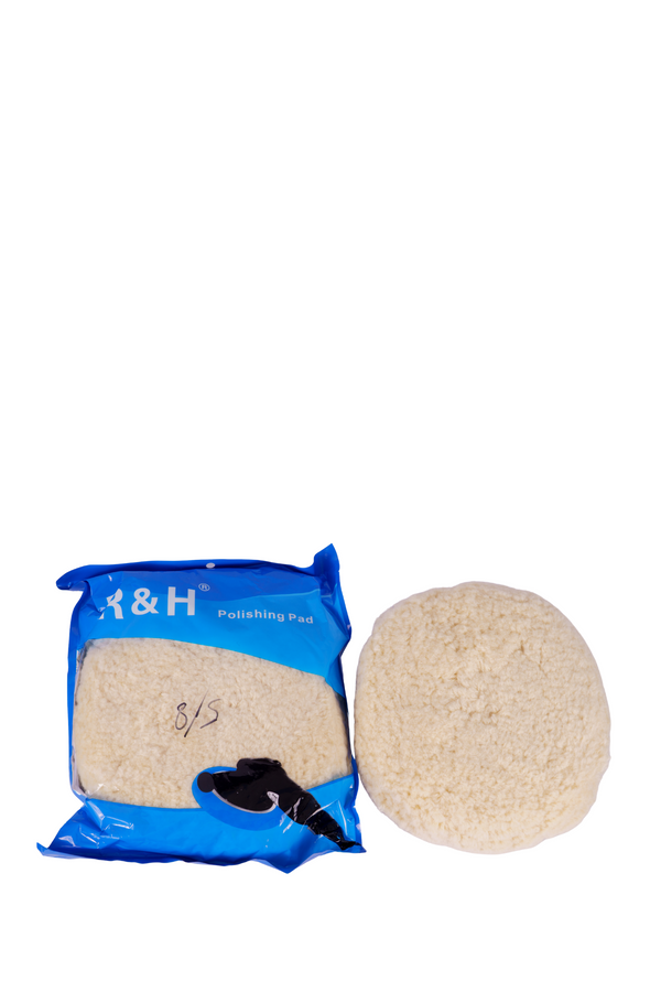 8" Wool Double Sided Buffing Pad for 2-Sided Compound Cutting
and Polishing 5/8