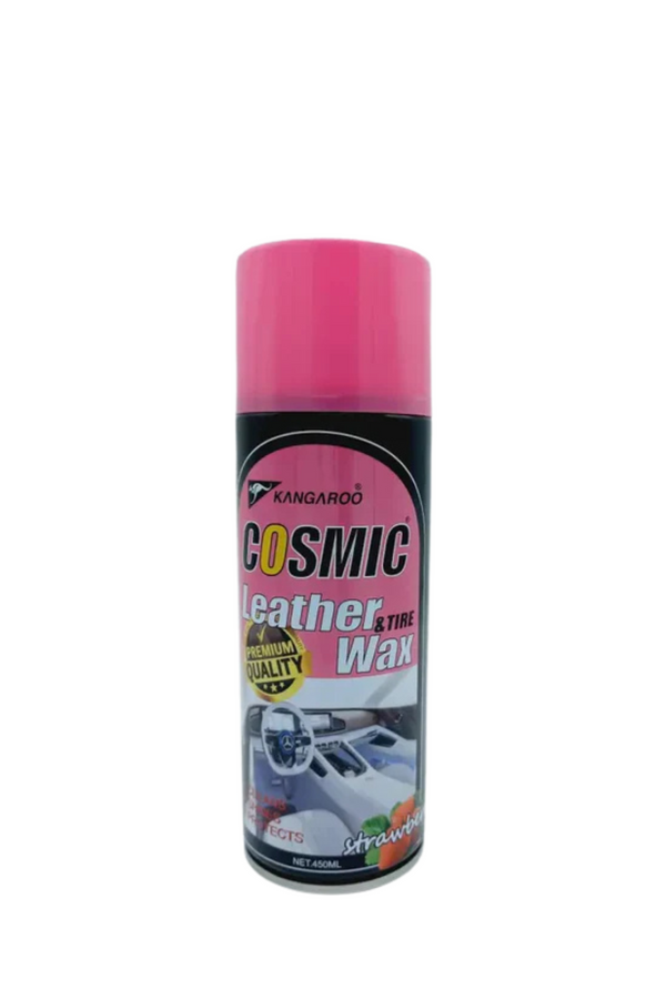 KANGAROO Cosmic Leather & Tire Wax Dashboard Spray 450ml Strawberry, Lemon Rose, Apple & Leaf