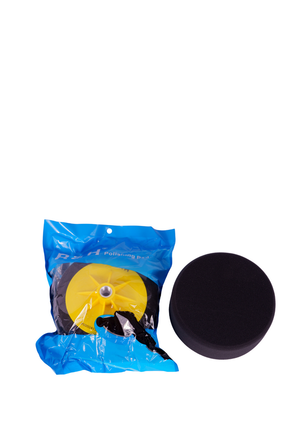 R&H 5"Inches (125mm) Black Foam Pad for Finishing (No Hole)