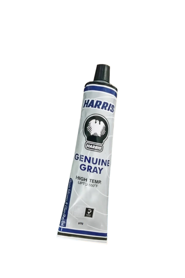 Harris silicone sealant tube 60g High Temperature Grey (pack of 4)