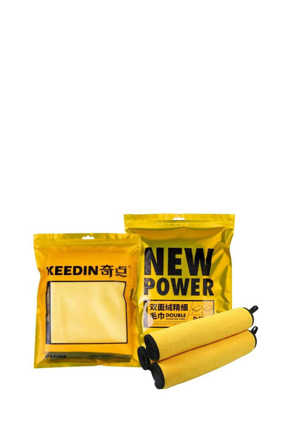 Keedin Edgless Wrap Knitting Microfiber Cloth for Wax & Coating (3 pieces in 1 pack) 400gsm 40cm x 40cm D-093