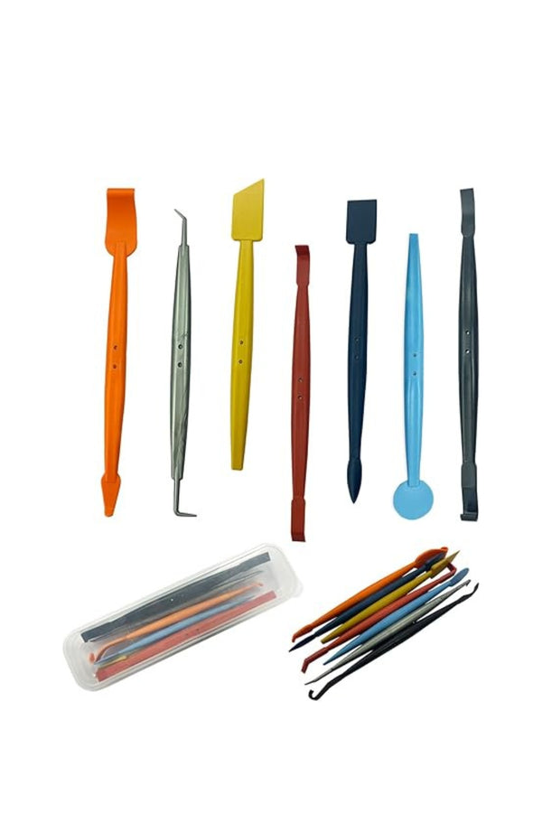 7 in 1 Car Vinyl Wrapping Flexible Micro Stick 
Squeegee Curves Slot Tint Tool Kit with 14 
Working Angles Fit for Installing Vehicle PPF, 
Wraps and Auto Stickers K-93