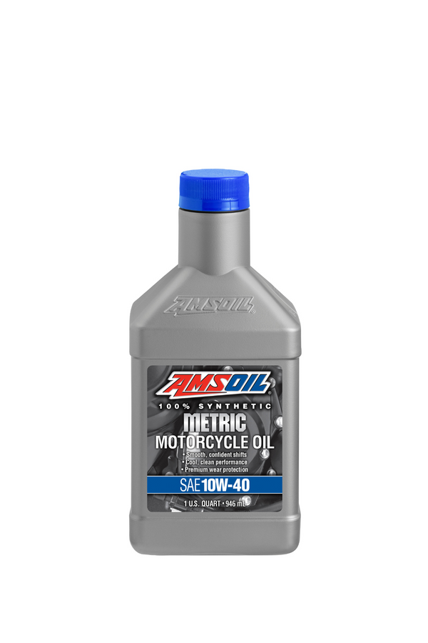 AMSOIL METRIC MOTORCYCLE OIL SAE 10W40 SYNTHETIC 946 mL